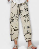 LYNETTE | HOSE MIT KREATIVEM MUSTER