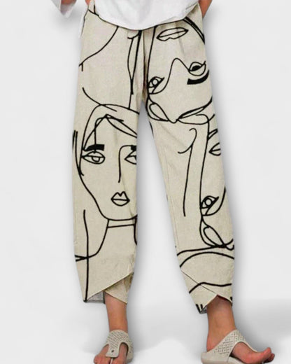 LYNETTE | TROUSERS WITH CREATIVE PATTERN
