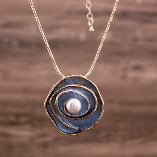 AZUREA | BLUE ELEGANCE PEARL NECKLACE