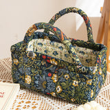WILLOWROVE | VINTAGE BOTANICAL GESTEPPTER AUFBEWAHRUNGSKORB