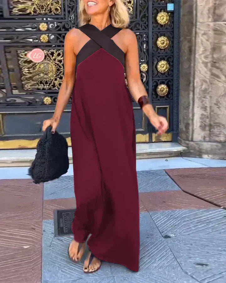 QUIRINE | MAXIKLEID IN WICKELOPTIK