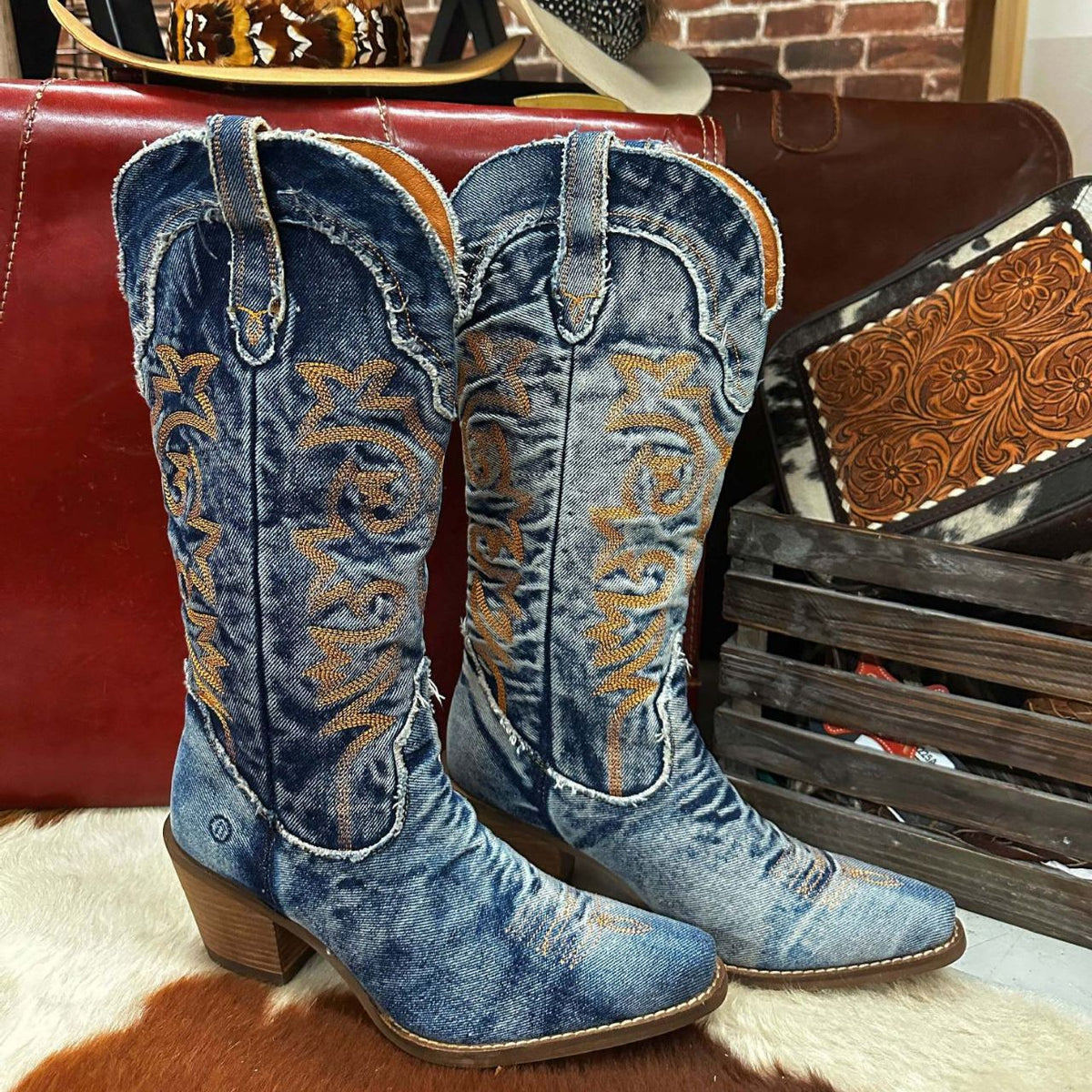 ELOISE | WESTERN-COWBOYSTIEFEL AUS DENIM