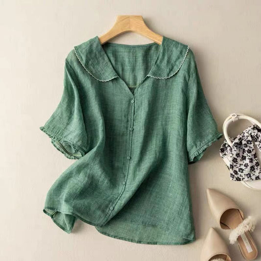 MARGARETHE | VINTAGE BLOUSE WITH BUTTON DETAIL