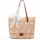 PEICEES | SCHULTERTASCHE AUS SPITZENBAND