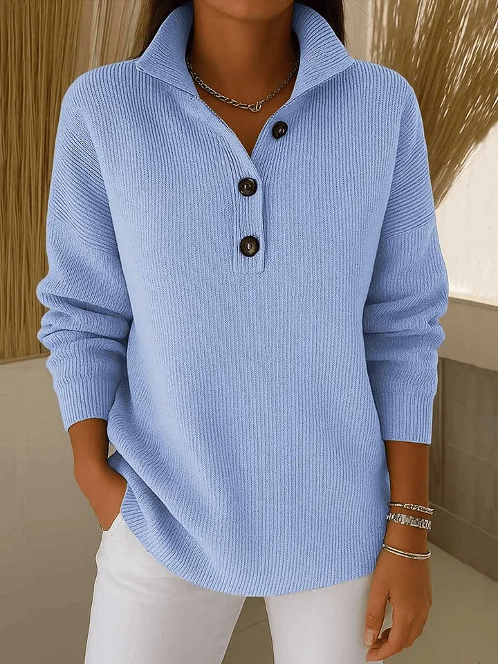ANNIKA | POLOPULLOVER MIT V-AUSSCHNITT