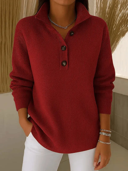 ANNIKA | POLOPULLOVER MIT V-AUSSCHNITT