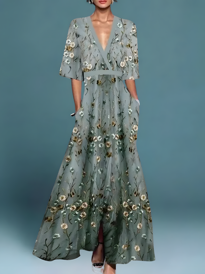 LAURE | ELEGANT FLORAL DRESS