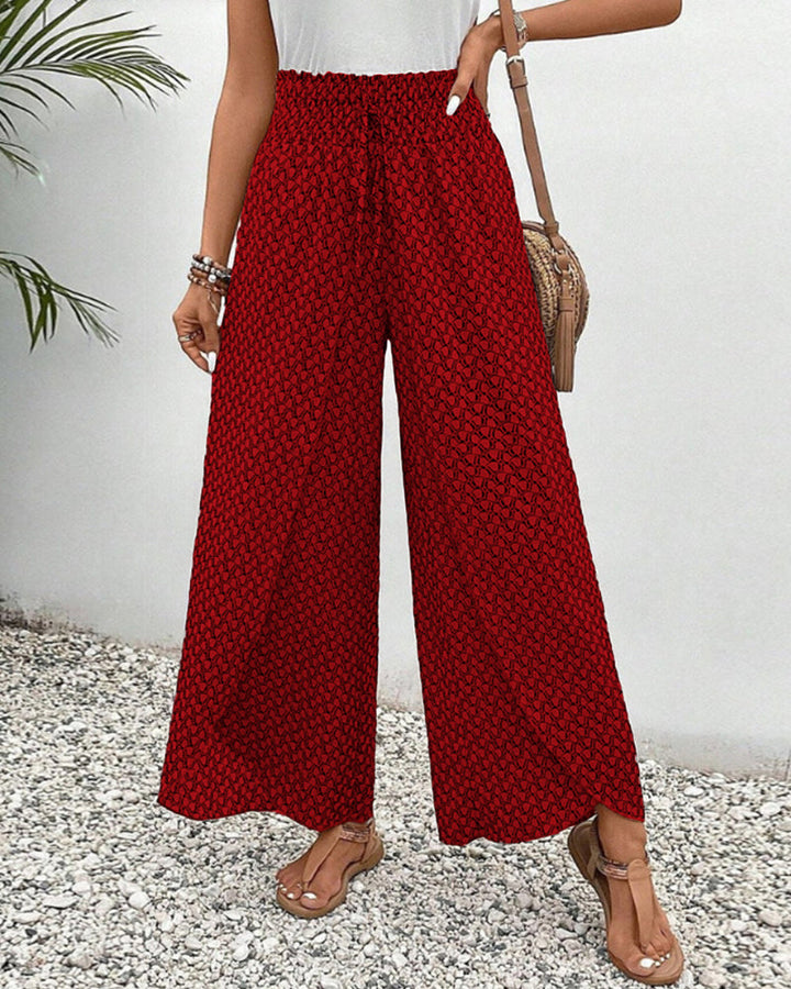 CATHERINE | WEITE HOSE MIT GERAFFTEM BUND