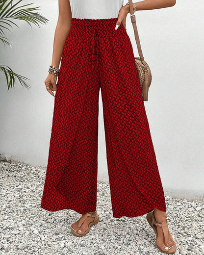 CATHERINE | WEITE HOSE MIT GERAFFTEM BUND
