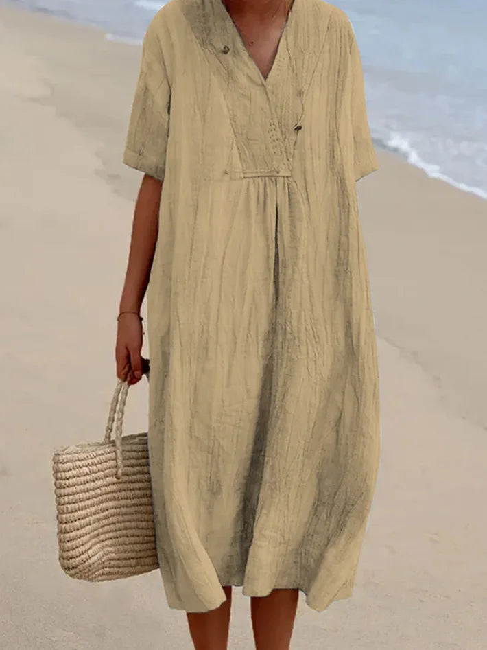 SILVANA | LOCKERES MAXIKLEID MIT STRUKTUR