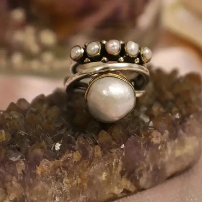 AURELIA | PERLENRING-SET IM LAYER-LOOK