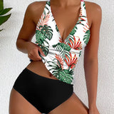 CELESTE | BIKINI-SET MIT TIEFEM V-AUSSCHNITT, HALTERNECK UND HIGH-WAIST-HOSEN