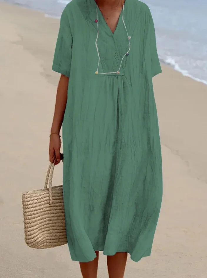 SILVANA | LOCKERES MAXIKLEID MIT STRUKTUR