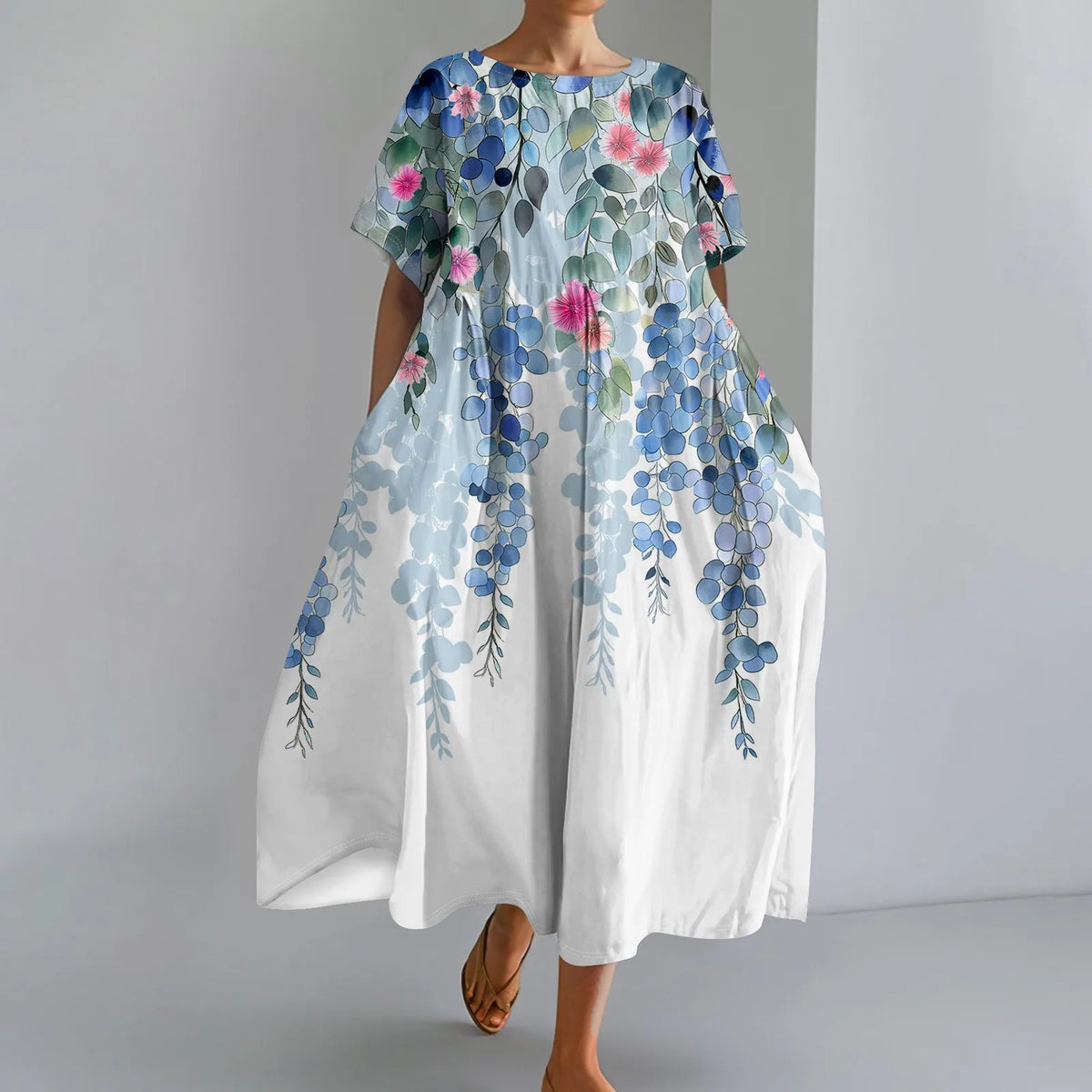 JUTTA | LIGHTWEIGHT MAXI DRESS WITH BEAUTIFUL FLORAL PATTERN