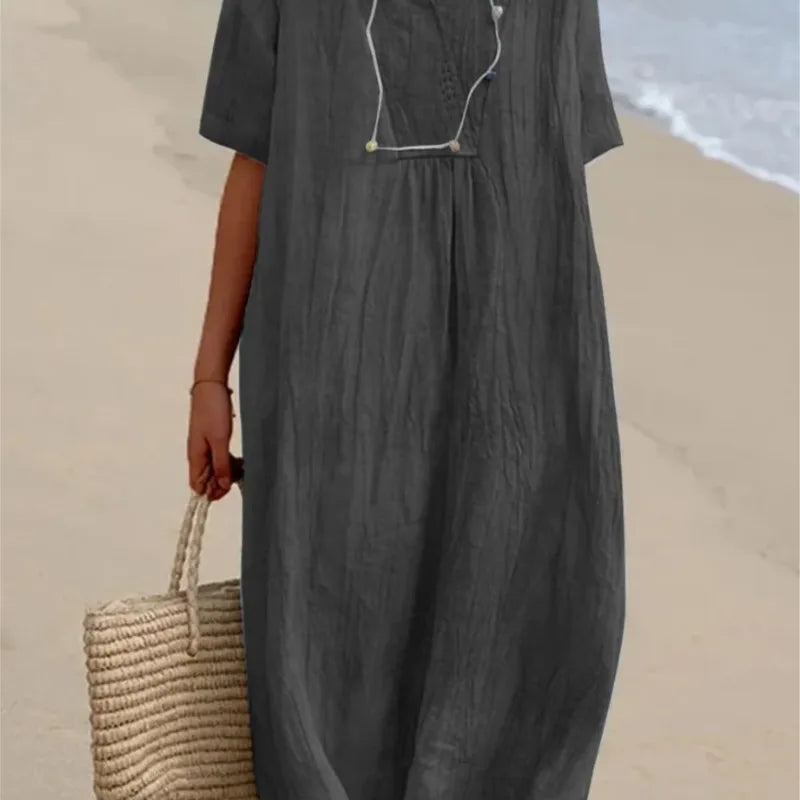 SILVANA | LOCKERES MAXIKLEID MIT STRUKTUR