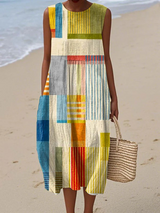 EVE | GEOMETRISCHES MIDI-KLEID