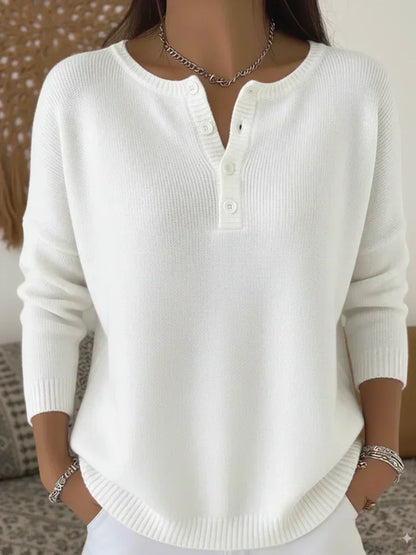HELENA | HENLEY BUTTON-UP KNIT JUMPER