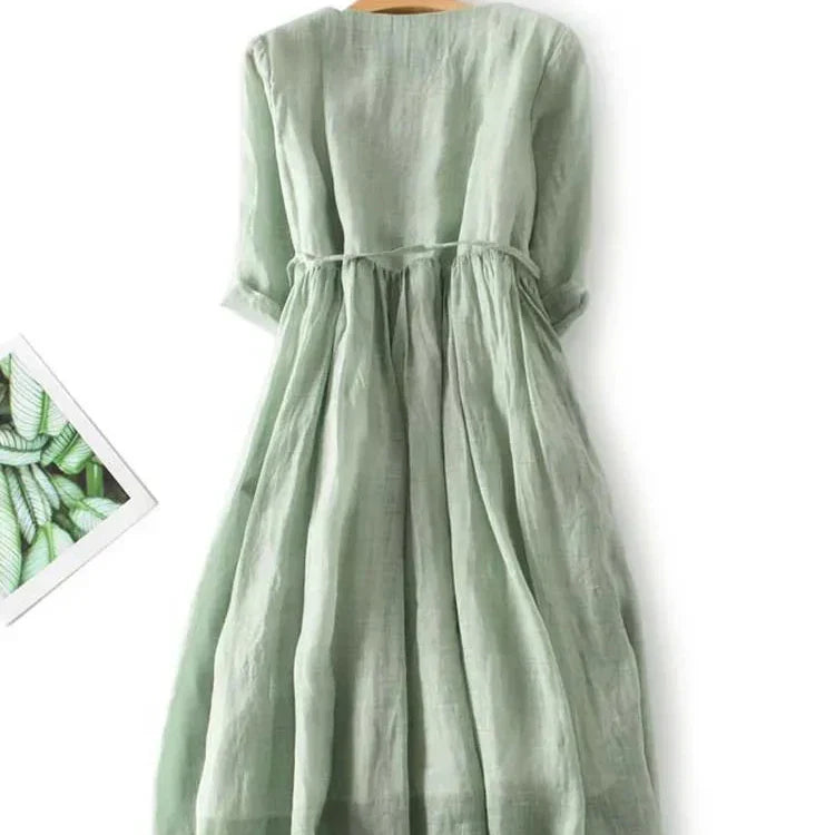 NADÈGE | FEDERLEICHTES MAXIKLEID