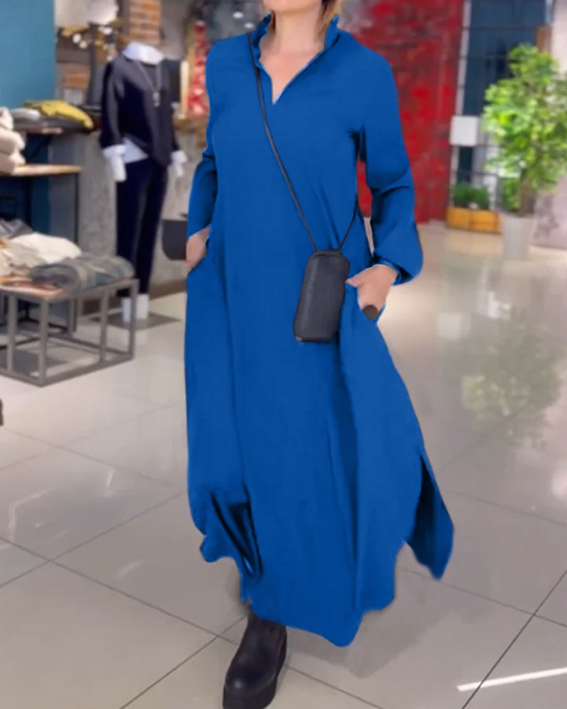 MABEL | LÄSSIGES MAXIKLEID MIT SEITENSCHLITZEN
