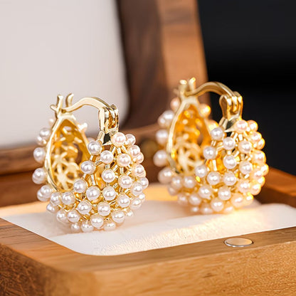 MONROE | CHUNKY PEARL CREOLEN