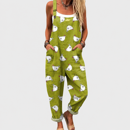 BEQUEMER OVERALL MIT DRUCK
