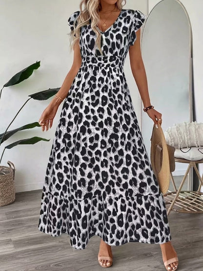 KAREN | BAROCK-MAXIKLEID MIT V-AUSSCHNITT