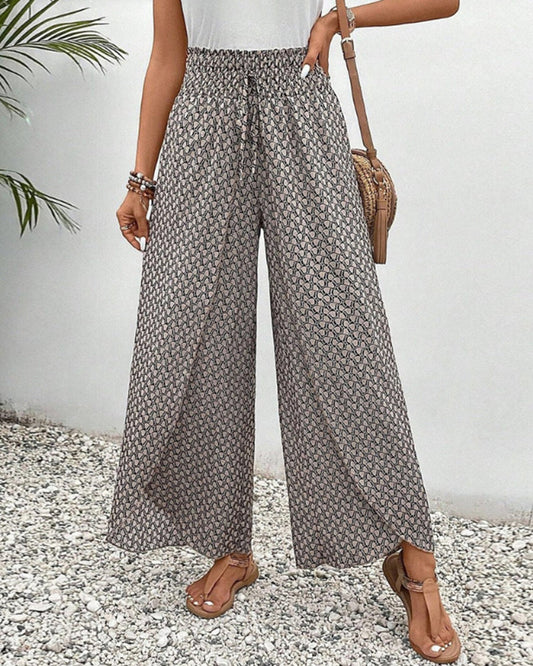 CATHERINE | WEITE HOSE MIT GERAFFTEM BUND
