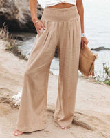 DEBORAH | WEITE HOSE MIT GESMOCKTEM BUND