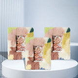MELVORA | FOTO-RAHMEN-SET AUS KÜNSTLICHEM FELL IM PASTELL-PATCHWORK-DESIGN