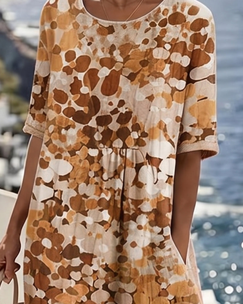 FLEURÉ | LUFTIGES MIDI-KLEID MIT BLUMENPRINT
