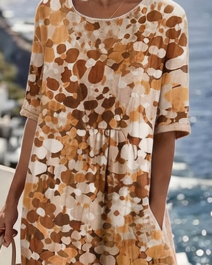 FLEURÉ | LUFTIGES MIDI-KLEID MIT BLUMENPRINT