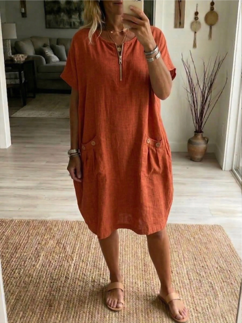 JOAN | SOMMERKLEID MIT REISSVERSCHLUSS
