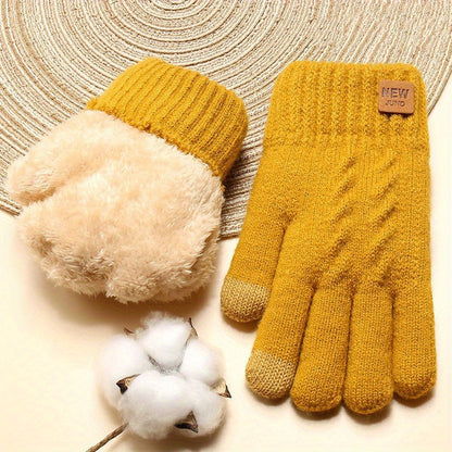 STRICKHANDSCHUHE MIT FLEECEFUTTER