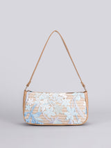 FROSTBLOOM | SCHULTERTASCHE MIT BLAUEN BLUMEN-PAILLETTEN