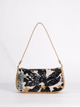 NOIRBLOOM | SCHWARZE SCHULTERTASCHE MIT BLUMEN-PAILLETTEN