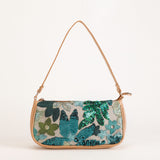 EMERALDBLOOM | GRÜNE SCHULTERTASCHE MIT PAILETTENBLÜTEN