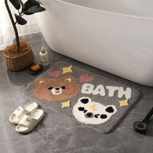 CUDDLEBATH | CUTE BEAR & PANDA NON-SLIP BATH MAT