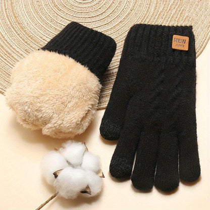 STRICKHANDSCHUHE MIT FLEECEFUTTER