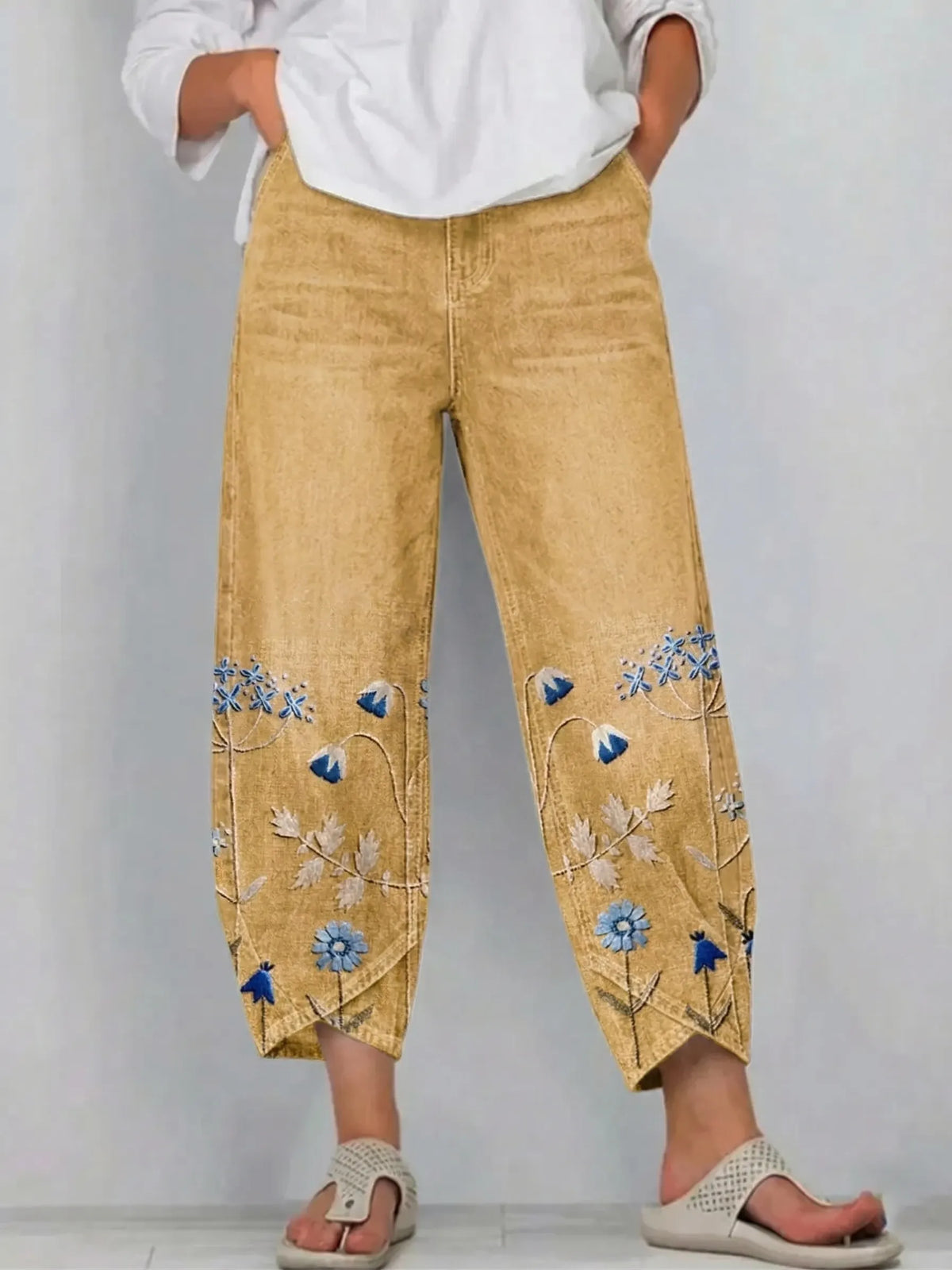 ROWENA | LÄSSIGE HOSE MIT BOHO-BLUMENPRINT