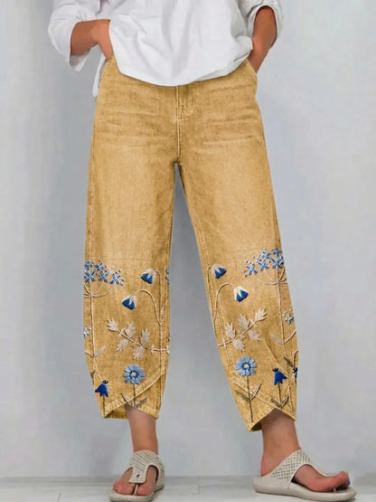 ROWENA | LÄSSIGE HOSE MIT BOHO-BLUMENPRINT