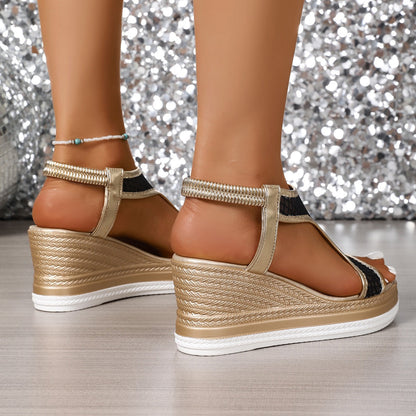 YVONNE | ELEGANTE ORTHOPÄDISCHE KEILSANDALEN ZUM REINSCHLÜPFEN
