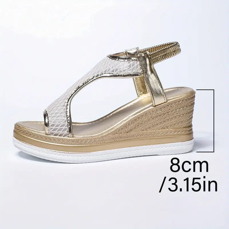 YVONNE | ELEGANTE ORTHOPÄDISCHE KEILSANDALEN ZUM REINSCHLÜPFEN