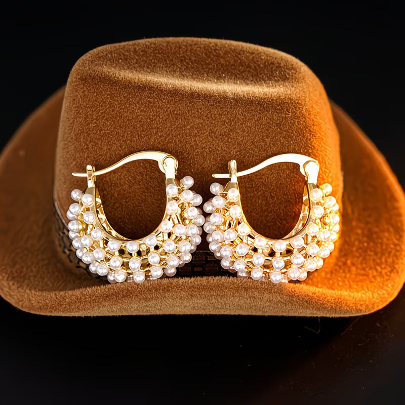 MONROE | CHUNKY PEARL CREOLEN