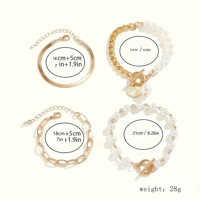 AURÉLIE | LUXE PERLENARMBAND-SET IM LAYERING-LOOK