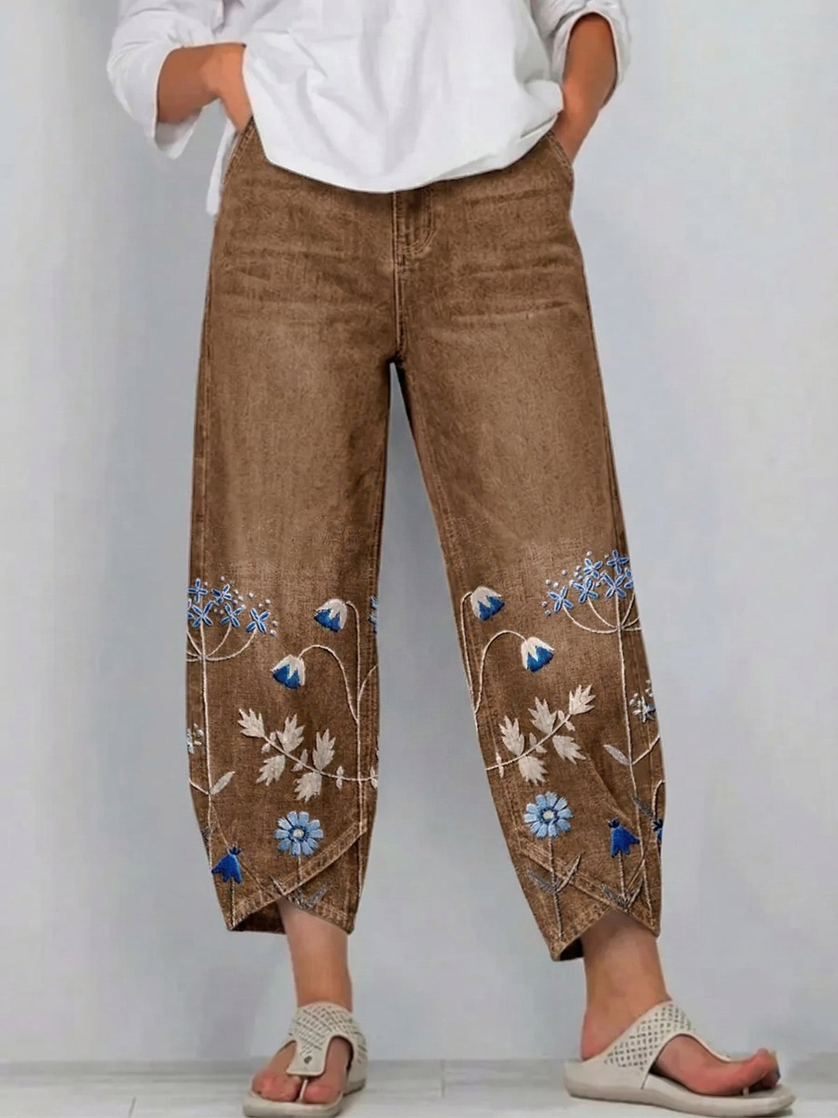 ROWENA | LÄSSIGE HOSE MIT BOHO-BLUMENPRINT
