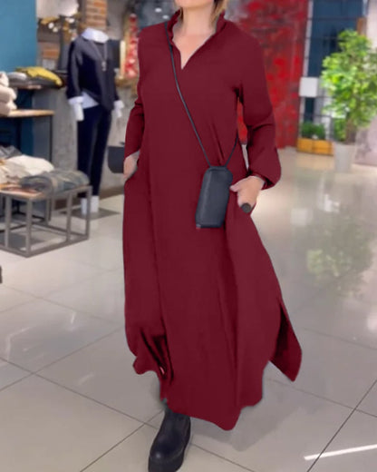 MABEL | LÄSSIGES MAXIKLEID MIT SEITENSCHLITZEN