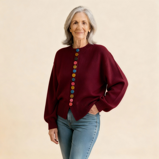 THE NOELLE | CARDIGAN MIT KNOPFAKZENTEN