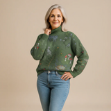 ZOE | WARMER FLORALER ROLLKRAGENPULLOVER