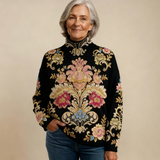 AVA | VINTAGE-BLUMENSTRICKPULLOVER