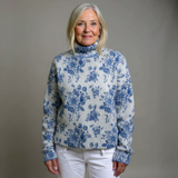 MAISIE | STRICKROLLKRAGENPULLOVER BLUE BLOSSOM